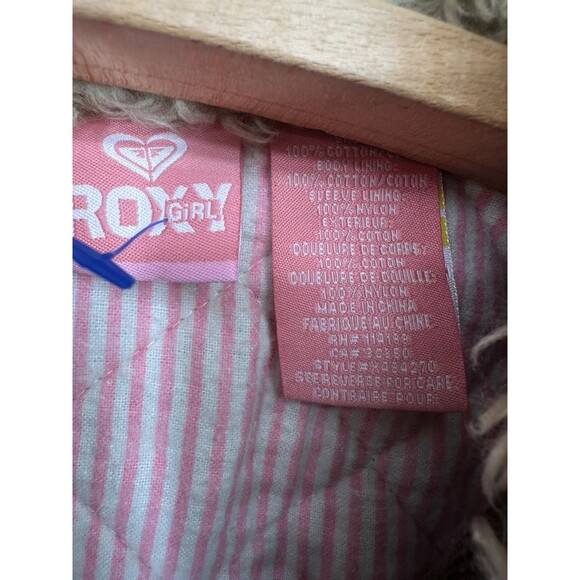 Vintage Roxy Cordoroy  Jacket Girls Large Sherpa Pea Coat Y2K clean good cond XL - Picture 5 of 11